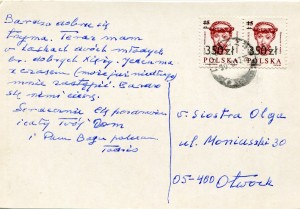 List ks. Tadeusza Fedorowicza do siostry Olgi Fedorowicz, 15.09.1990