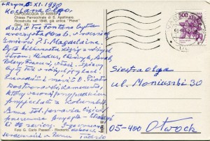List ks. Tadeusza Fedorowicza do siostry Olgi Fedorowicz, 6.11.1990