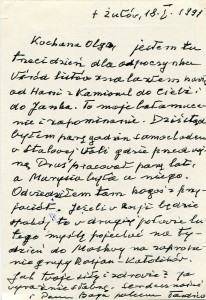 List ks. Tadeusza Fedorowicza do siostry Olgi Fedorowicz, 18.01.1991