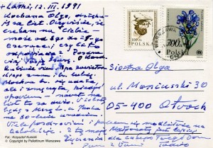 List ks. Tadeusza Fedorowicza do siostry Olgi Fedorowicz, 12.03.1991